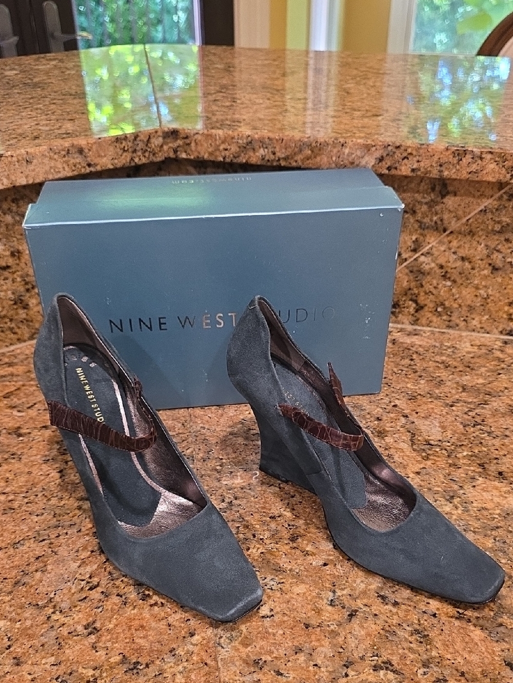 Nine West Studio Chetanar Suede Wedge - 6